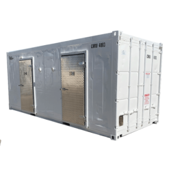 20' Three Phase Refrigerated - Twin Zone Type 2 with Side personnel doors installed closed