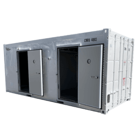 20' Three Phase Refrigerated - Twin Zone Type 2 with Side personnel doors open