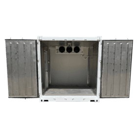 20' Three Phase Refrigerated - Twin Zone Type 2 - Side Doors double doors open