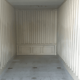 20' Dry Bulk Shipping Container interior towards the rear