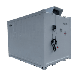 12' Mini Single Phase Refrigerated Container diagonal rear view