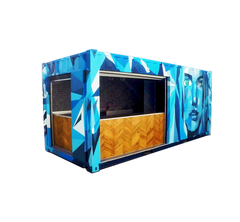 shipping container cafe conversion