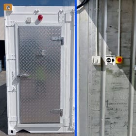 Upgraded Safety 20' Three Phase Refrigerated Container Estop System close up