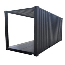 dry 20ft container with cut out walls diagonal