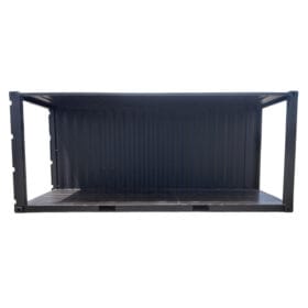 dry 20ft container with cut out walls side on view
