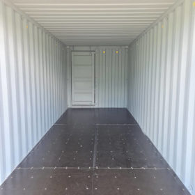 interior of rear personnel door 20' dry container