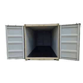 rear personnel doors open 20' dry container