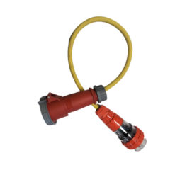 32Amp 3 Phase Adaptor, International Shipping Adaptor (Socket), 1m Cable to AUS 4pin 32 Amp Male Plug