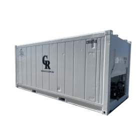 20' 1 phase refrigerated containers rear diagonal view