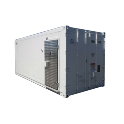 20ft 3 phase container with closed personnel door installed into right hand side
