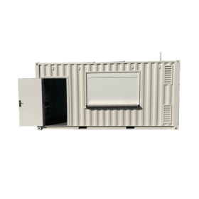 20' High Cube Modified Kitchen Container side view with personnel door