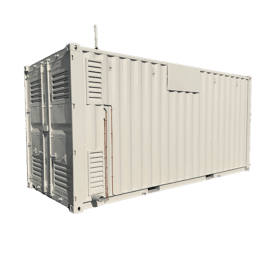 20' High Cube Modified Kitchen Container diagonal rear