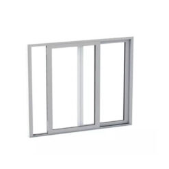 Aluminum Container Sliding Window 945 x 945 Double Glazed, Ali Construction, Integrated Flip Catches