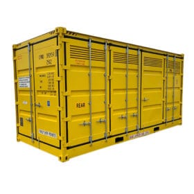 20' Dry Dangerous Goods Side Opening Container Diagonal front View
