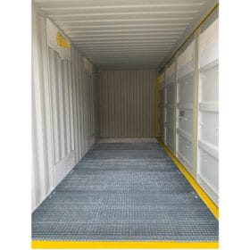20' Dry Dangerous Goods Side Opening Container Interior Front View