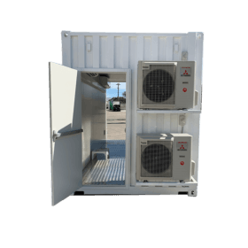 20ft HC Container Server room rear view with AC system