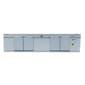 Side-Opening 40ft High Cube Three Phase Refrigerated Container with both side mounted sliding doors closed