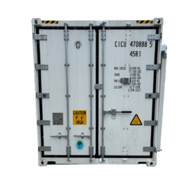 Side-Opening 40ft High Cube Three Phase Refrigerated Container external front view
