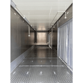Side-Opening 40ft High Cube Three Phase Refrigerated Container interior view from standard doors