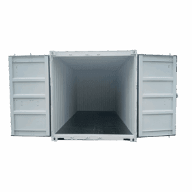 new 20ft dry shipping container double doors open
