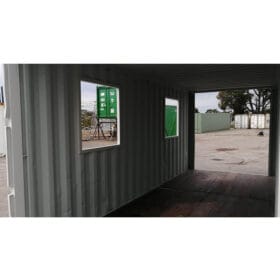 20 ft smokers hut interior made from shipping container