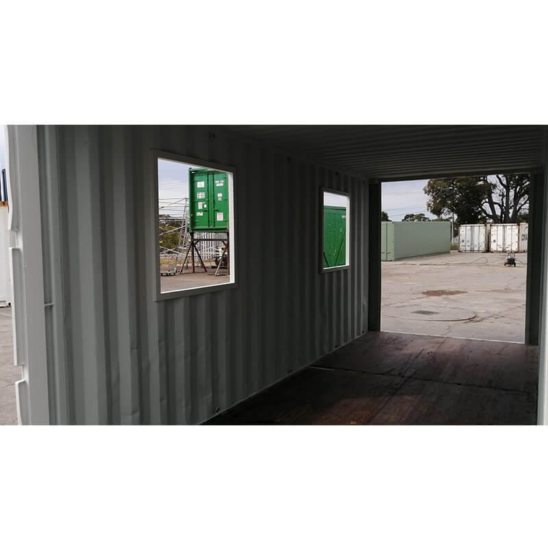 20 ft smokers hut interior made from shipping container