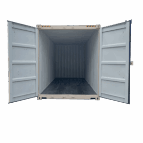 New 20ft HC Dry Shipping Container double doors open interior view