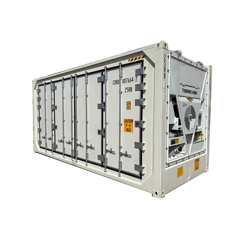 20ft high cube open side refrigerated container doors closed