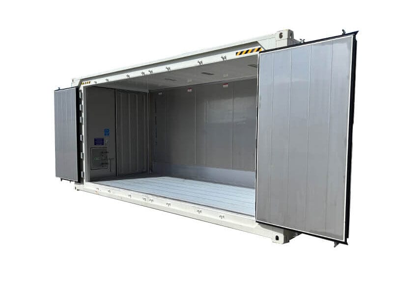 20ft high cube open side refrigerated container side diagonal rear