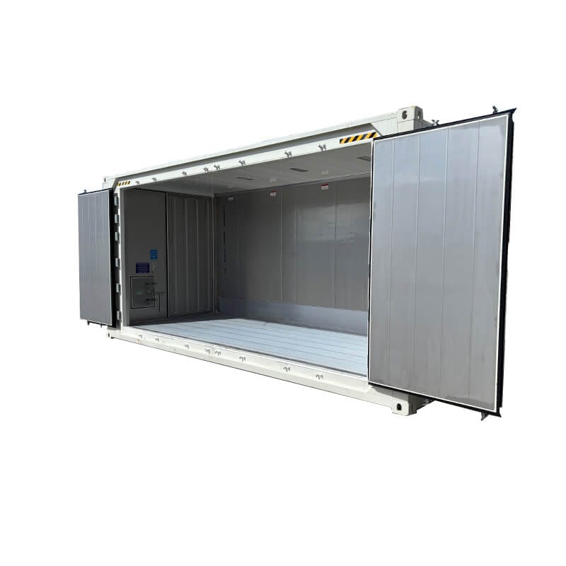 20ft high cube open side refrigerated container side diagonal rear