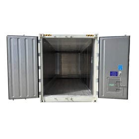 20ft high cube open side container refrigerated interior front view