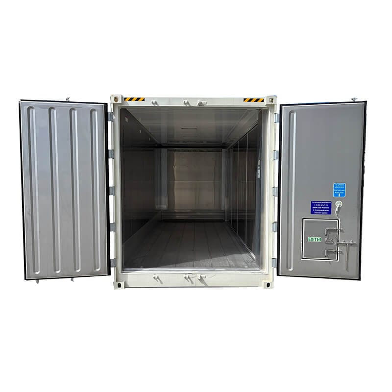20ft high cube open side container refrigerated interior front view