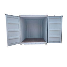 10ft dry white shipping container open