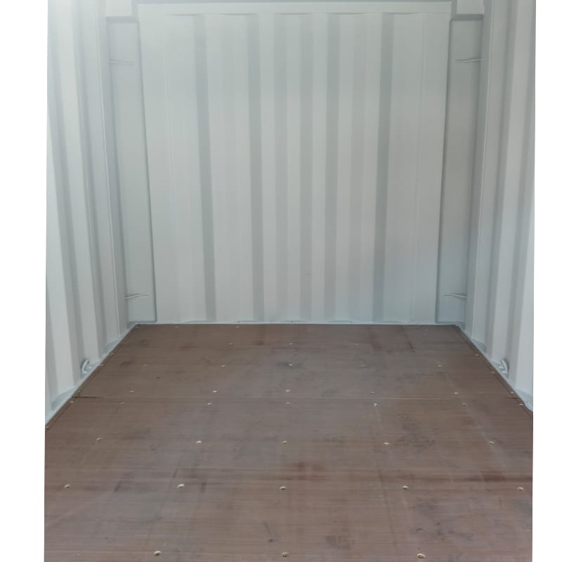 6ft dry white shipping container interior