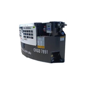 Thermoking SGCO-3000e clip on generator for shipping containers diagonal right frontal view