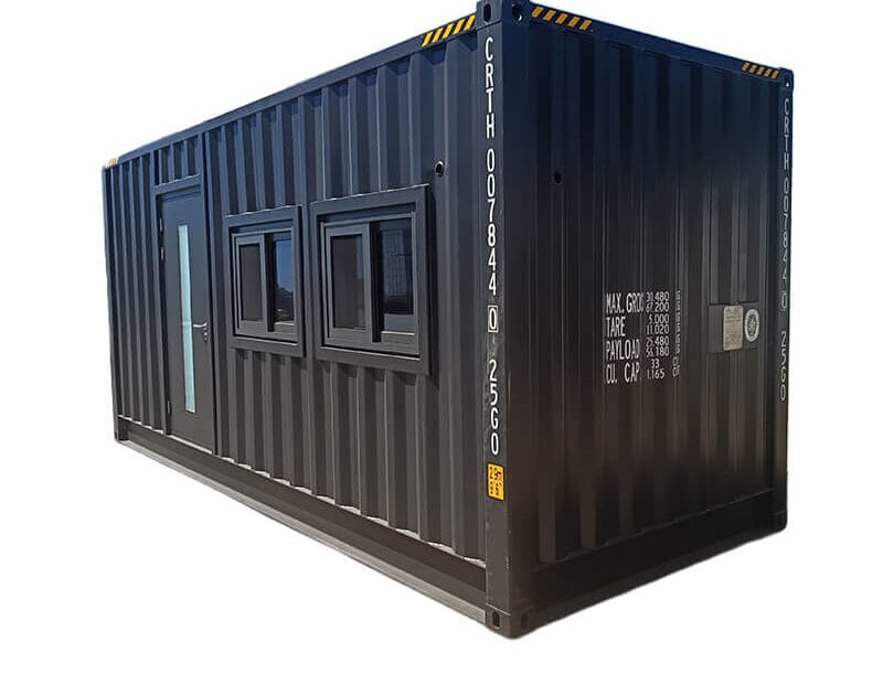 20ft high cube container home front diagonal view