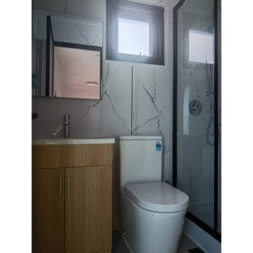 20ft high cube container home bathroom area
