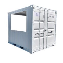10ft dry smokers hut diagonal front view